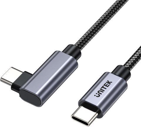 UNITEK Unitek Kabel USB-C kątowy 90° PD100W 3m