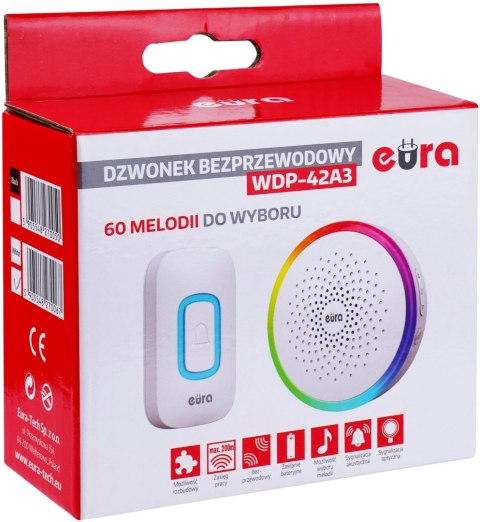 EURA Dzwonek bezprzewodowy EURA WDP-42A3 bialy