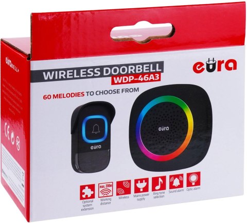 EURA Dzwonek bezprzewodowy EURA WDP-46A3 czarny