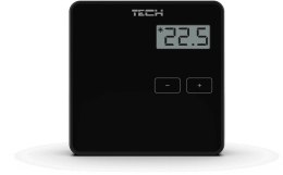 TECH STEROWNIKI Przewodowy dwustanowy regulator pokojowy Czarny ST-294v1 Tech sterowniki