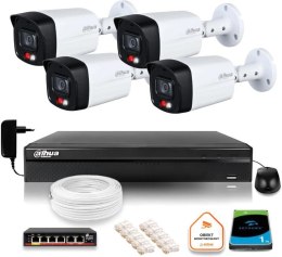 DAHUA ZESTAW 4 Kamery IP Dahua 8mpx IPC-HFW1839TC-A-IL-0280B-S6 + DYSK