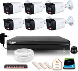 DAHUA ZESTAW 6 Kamery IP Dahua 8mpx IPC-HFW1839TC-A-IL-0280B-S6 + DYSK 2TB