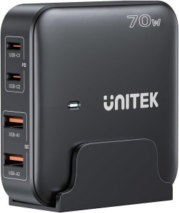 UNITEK Unitek Ładowarka biurkowa GaN 70W 2xUSB-A 2xUSB-C