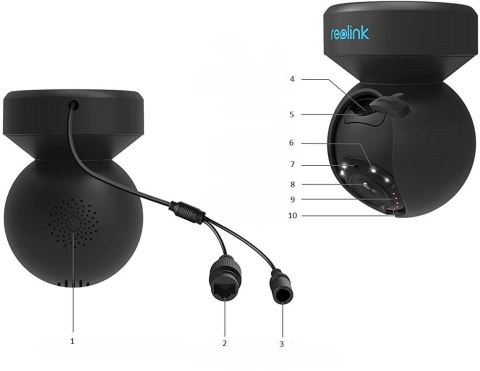 REOLINK Kamera IP Reolink E Series E540 PTZ 5MP Wi-Fi LED czarna