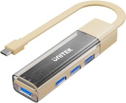 UNITEK Unitek Hub dwukierunkowy USB C/USB A 5Gbps kremowy