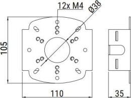 ATS UCHWYT SŁUPOWY ATS US H-D-1