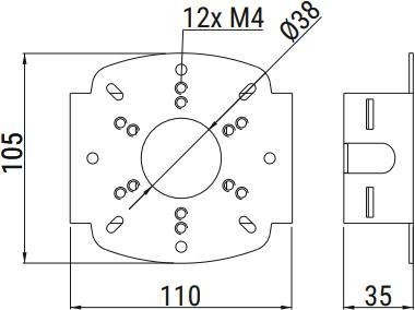 ATS UCHWYT SŁUPOWY ATS US H-D-1