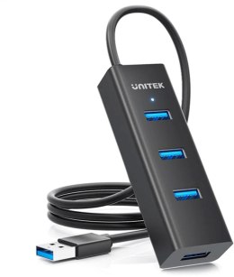 UNITEK Aktywny hub USB Unitek 4w1 5Gbps z zasilaniem przez USB-C