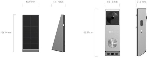 EZVIZ Wideodomofon Ezviz EP3x (3MP+2MP) zasilany bateriami z panelem słonecznym