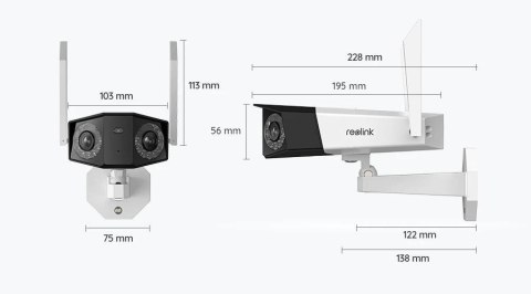 REOLINK Kamera IP Reolink DUO Series W730 WiFi 4K 8MP LED 30m