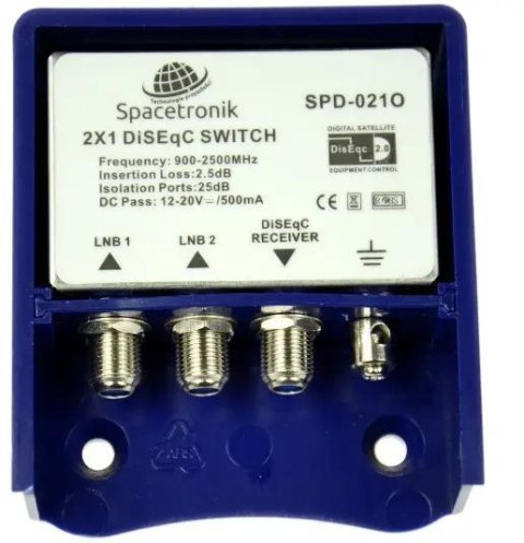 SPACETRONIK Przełącznik DiSEqC 2/1 Spacetronik SPD-021O zewnętrzny