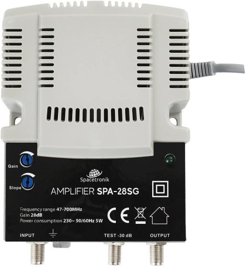 SPACETRONIK Regulowany wzmacniacz sygnału TV naziemnej i kablowej Spacetronik SPA-28SG LTE II