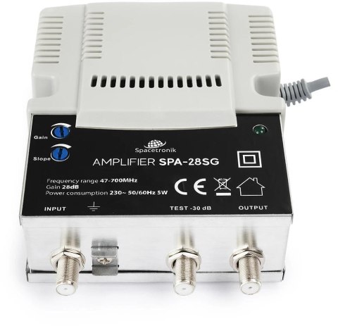 SPACETRONIK Regulowany wzmacniacz sygnału TV naziemnej i kablowej Spacetronik SPA-28SG LTE II