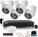 DAHUA Zestaw monitoringu IP Dahua 2MPx 4 Kamery zewnętrzne oświetlenie IR LED 30m