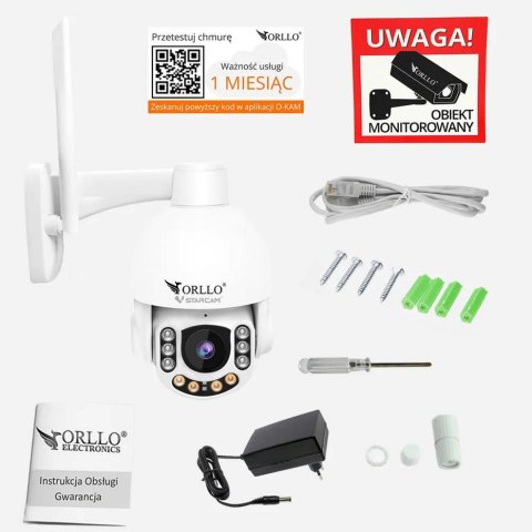 ORLLO Kamera Zewnętrzna Obrotowa GSM na Kartę SIM Orllo Z7 PRO + Panel fotowoltaiczny SM6030 Pro