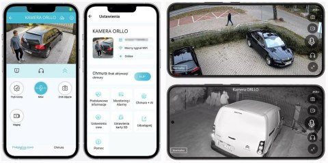 ORLLO Kamera Zewnętrzna Obrotowa GSM na Kartę SIM Orllo Z7 PRO + Panel fotowoltaiczny SM6030 Pro