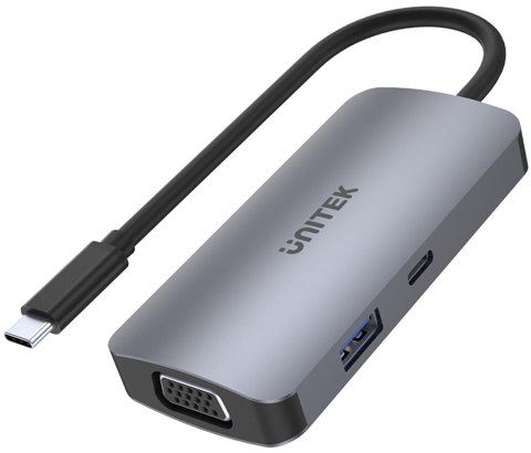 UNITEK Unitek D1051A Hub USB-C 1xUSB 3.1 Gen1 VGA 2xHDMI PD MST