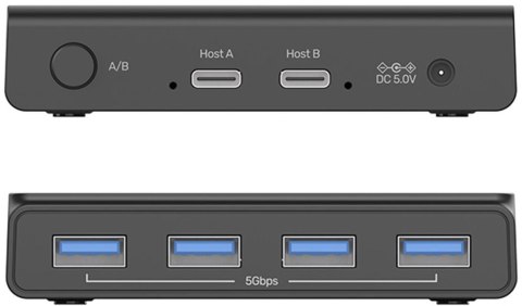 UNITEK Unitek Przełącznik KVM 4x USB-A 5Gbps aktywny H1310A