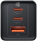 BASEUS Ładowarka sieciowa Baseus GaN 5 Pro Fast Charger CCGP120201 65W 1x USB-A 2x USB-C PD 3.0 QC 4.0 + kabel USB-C