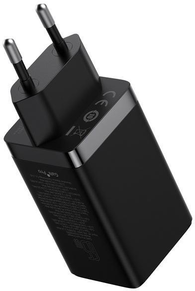 BASEUS Ładowarka sieciowa Baseus GaN 5 Pro Fast Charger CCGP120201 65W 1x USB-A 2x USB-C PD 3.0 QC 4.0 + kabel USB-C