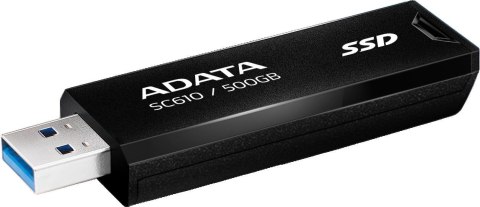 ADATA Dysk zewnętrzny SSD Adata SC610 500GB USB3.2A czarny