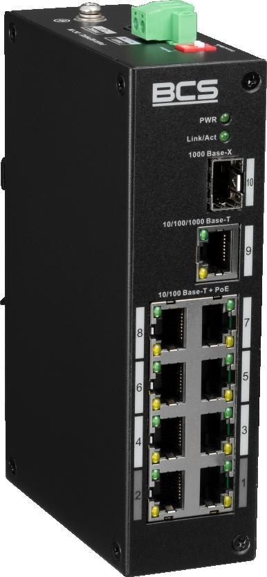 BCS Switch PoE BCS LINE BCS-L-SP0801G-1SFP(2)