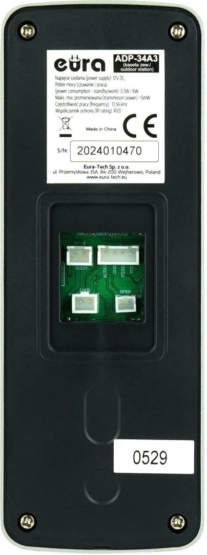 EURA Domofon EURA ADP-34A3 czarny