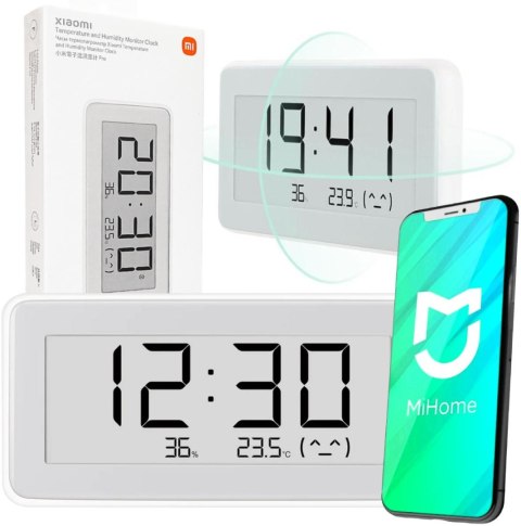XIAOMI Zegar z Termometrem i Czujnikiem Wilgotności Xiaomi Mi Temperature and Humidity Monitor Clock Pro