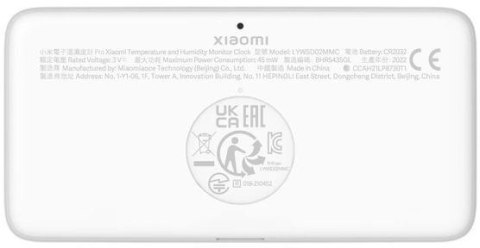 XIAOMI Zegar z Termometrem i Czujnikiem Wilgotności Xiaomi Mi Temperature and Humidity Monitor Clock Pro