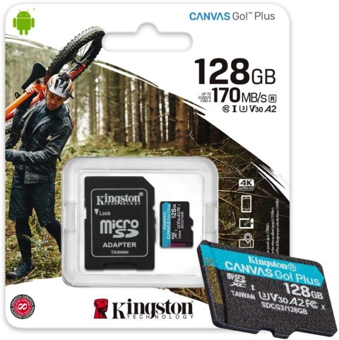 KINGSTON Karta pamięci microSD Kingston Canvas Go Plus microSDXC C10 UHS-I 128GB