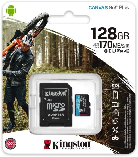 KINGSTON Karta pamięci microSD Kingston Canvas Go Plus microSDXC C10 UHS-I 128GB