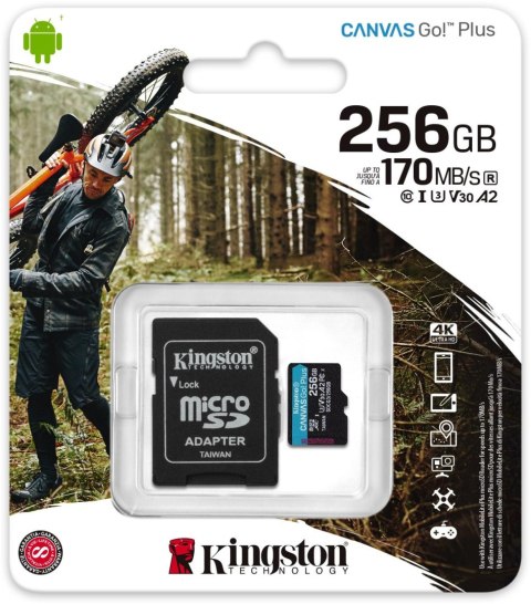 KINGSTON Karta pamięci microSD Kingston Canvas Go Plus microSDXC C10 UHS-I 256GB