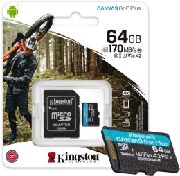 KINGSTON Karta pamięci microSD Kingston Canvas Go Plus microSDXC C10 UHS-I 64GB