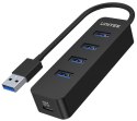 UNITEK Hub USB Unitek H1117A, 4 porty, USB-C, USB 3.1, aktywny, 10W