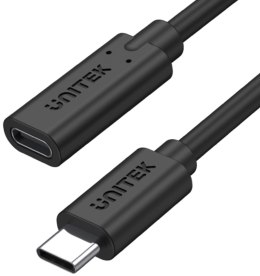 UNITEK Przedłużacz Unitek C14086BK USB-C 10Gbps 4K PD 100W 50cm