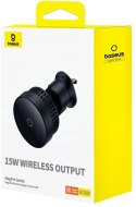BASEUS UCHWYT SAMOCHODOWY ŁADOWARKA INDUKCYJNA Baseus MagPro C40164100121-00 Qi 15W MagSafe NA KRATKĘ CZARNY