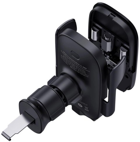 BASEUS UCHWYT SAMOCHODOWY ŁADOWARKA INDUKCYJNA Baseus Milky Way Pro BS-CM023 Qi 15W NA KRATKĘ CZARNY