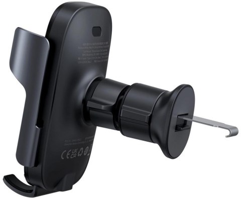 BASEUS UCHWYT SAMOCHODOWY ŁADOWARKA INDUKCYJNA Baseus Milky Way Pro BS-CM023 Qi 15W NA KRATKĘ CZARNY