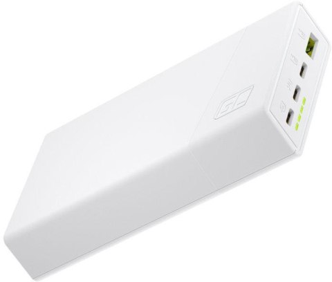 GREEN CELL POWERBANK Green Cell PowerPlay20S 20000mAh PD 22,5W QC 3.0 3x USB-C BIAŁY