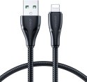 JOYROOM Kabel USB-A / Lightning Joyroom S-UL012A11 120cm 2.4A w oplocie czarny