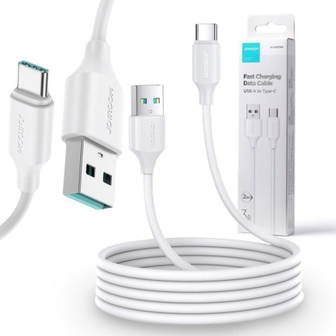 JOYROOM Kabel USB-A / USB-C Joyroom S-UC027A9 200cm 3A w oplocie biały