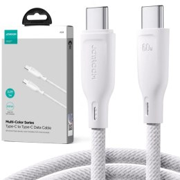 JOYROOM Kabel USB-C / USB-C Joyroom SA34-CC3 100cm 60W 5A PD w oplocie biały