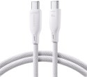 JOYROOM Kabel USB-C / USB-C Joyroom SA34-CC3 100cm 60W 5A PD w oplocie biały
