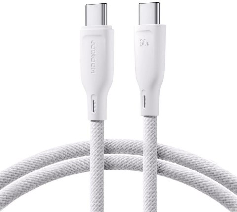 JOYROOM Kabel USB-C / USB-C Joyroom SA34-CC3 100cm 60W 5A PD w oplocie biały