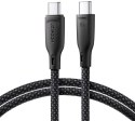 JOYROOM Kabel USB-C / USB-C Joyroom SA34-CC3 100cm 60W 5A PD w oplocie czarny