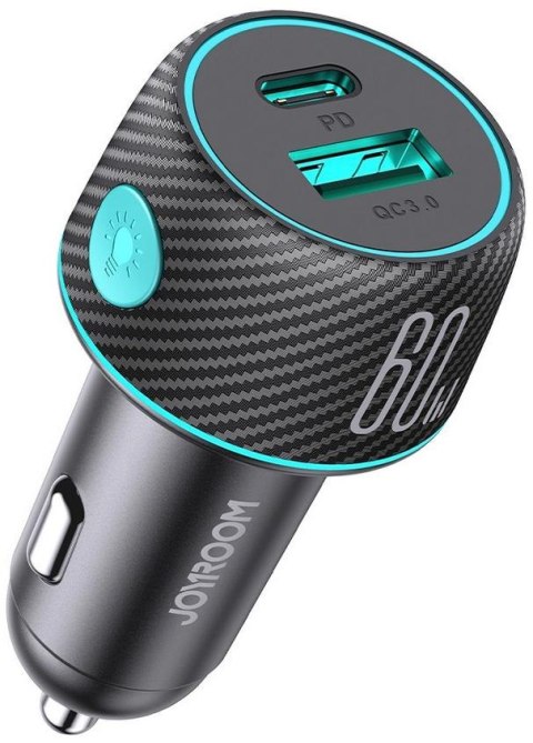 JOYROOM Ładowarka samochodowa Joyroom JR-CCN01 60W 3.0A PD 3.0 QC 3.0 1x USB-A 1x USB-C