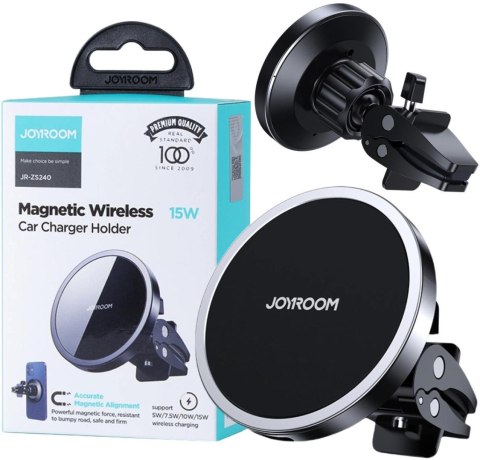 JOYROOM Uchwyt samochodowy magnetyczny ładowarka indukcyjna Joyroom JR-ZS240 Qi 15W MagSafe Apple Iphone