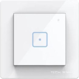 TECH STEROWNIKI Przewodowy włącznik jednopolowy biały WS-01M Tech Sterowniki
