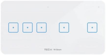 TECH STEROWNIKI Przewodowy włącznik pięciopolowy biały WSS-32M Tech Sterowniki