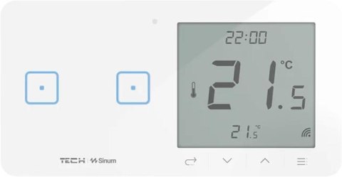 TECH STEROWNIKI Przewodowy włącznik światła podw. z regulatorem pokojowym biały WSR-02ML Tech Sterowniki
